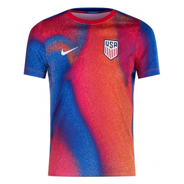 USA maglia da allenamento pre-partita divisa da calcio da uomo rossa per abbigliamento sportivo maglietta da calcio 2024 Copa America